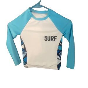 Boys T-Shirt Pullover Top Size 8 Y Shein Long Sleeve Surf Ski Beach Colorful
